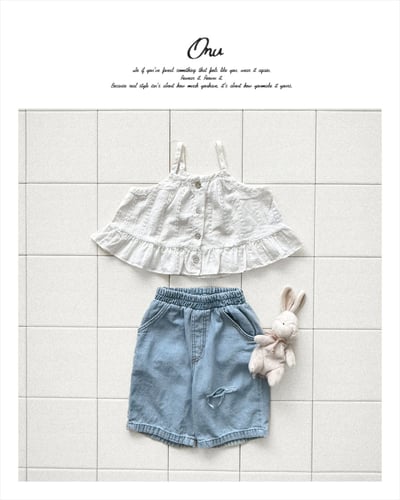 onu26｜(70cm-115cm) 荷葉細肩無袖上衣10