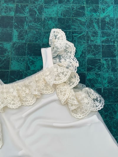 JE29｜(73-130cm) 蕾絲花邊防曬50+泳衣-無袖7