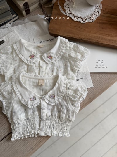 Marron35｜(1y-6y) 復古刺繡鬆緊外套2