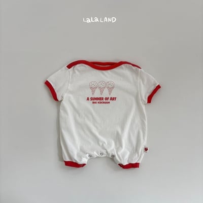 lala land29｜(3m-18m) 2色冰淇淋印花連身衣21