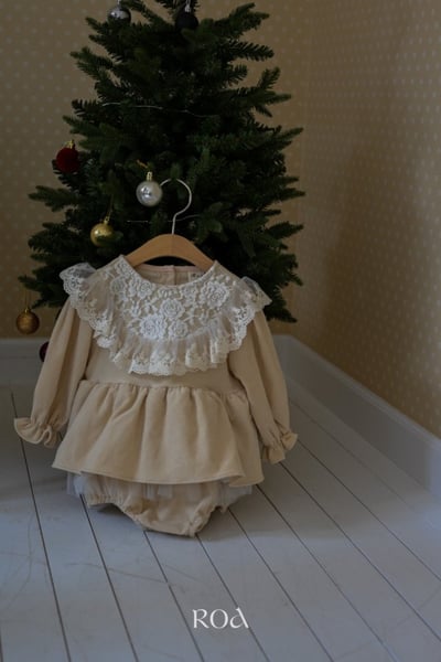 ROA46｜(6m-18m) 2色玫瑰蕾絲薄紗裙包屁衣2