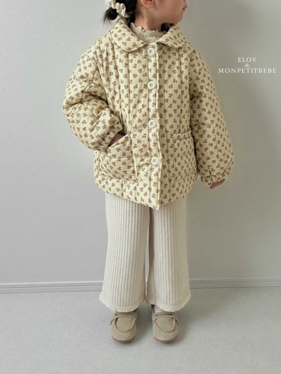 Monpetitbebe13｜(70cm-110cm) 碎花夾層棉質外套10