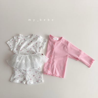 my_bebe23｜(80-120cm) 碎花家居服組3