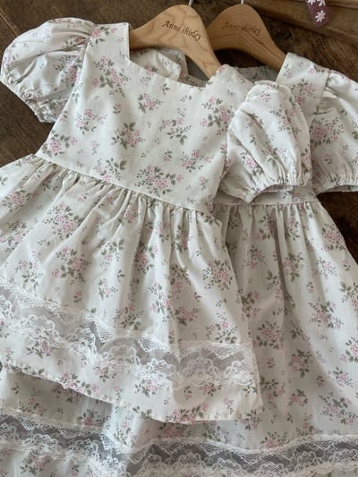 Anne Shirley14｜(3m-22m) 2色碎花方領洋裝包屁款18