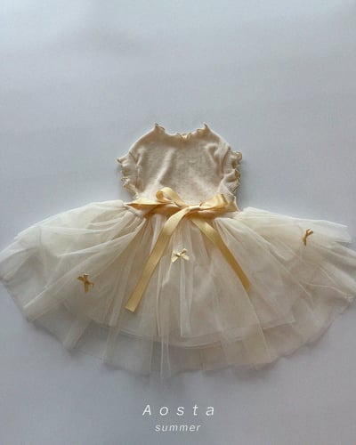 AOSTA65｜(6m-5y) 3款山茶花蕾絲連身裙6