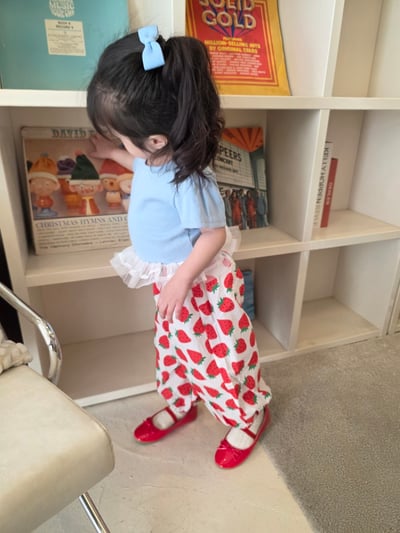 Color08｜(75-115cm) 蕾絲荷葉下擺上衣8