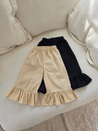 Color14｜(75-115cm) 荷葉喇叭長褲1