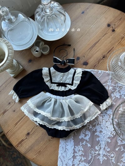 Marron 44｜(3m-18m) 法式薄紗圍裙3