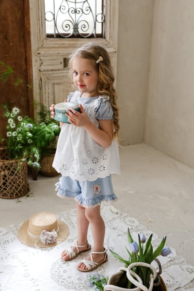 FLO12｜(75-140) 兔兔公主袖上衣4