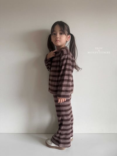 Monpetitbebe12｜(70cm-110cm) 條紋羅紋套裝5