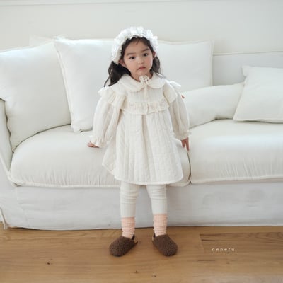 neneru30｜(85cm-125cm) 2色蝴蝶結荷葉邊洋裝6