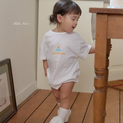 bebe nine08  (6m-24m) 2色小狗印圖包屁衣9