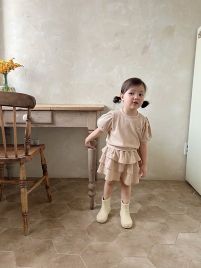 Azalea08｜(85-118cm) 公主袖蛋糕褲套裝13