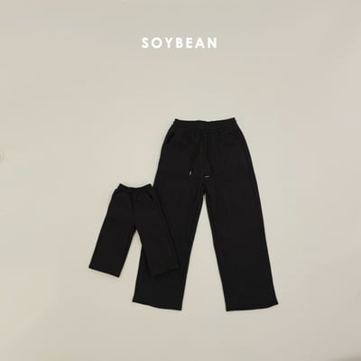 Soybean97｜(mom) 刷毛直筒休閒長褲8