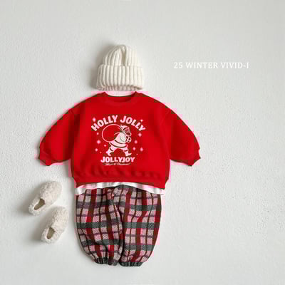 vivid81｜(78cm-125cm) 聖誕老人印花休閒上衣8