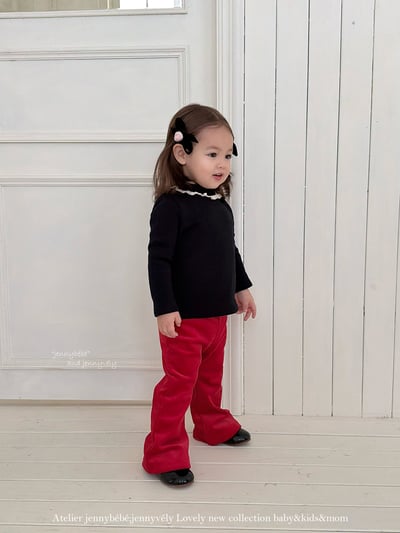 JE 424｜(80-110cm)  絨毛小喇叭長褲4