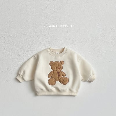 vivid43｜(78cm-125cm) 泰迪熊印花休閒上衣5