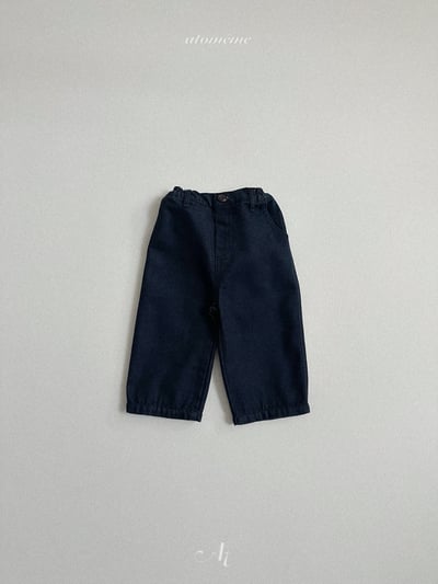 Atomeme02｜(70-110) 反折logo直筒牛仔褲13