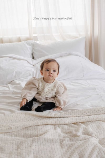 M-KIDS03｜(55-80cm) 2色蕾絲印花包屁衣4