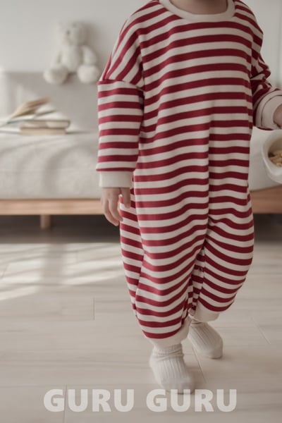GURU GURU02｜(6m-24m) 2色條紋連身衣15