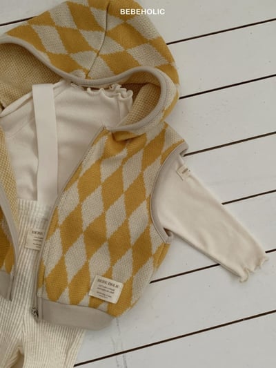 Bebe holic21｜(6m-18m) 菱格紋連帽針織背心17