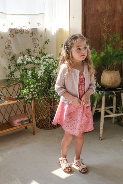 FLO04｜(75-140) 四色蕾絲七分袖開衫15