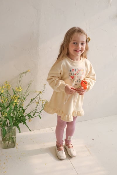 FLO11｜(75-140) 2色愛心碎花布洋裝4