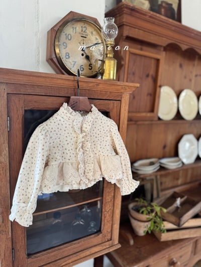 Marron 16｜(1y-6y) 磨毛荷葉花邊拉鍊外套8