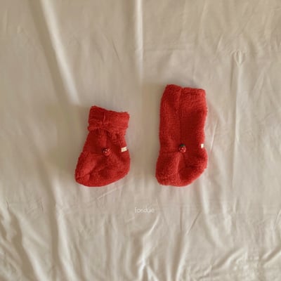 Fondue 36｜(Free)  素色草莓襪4