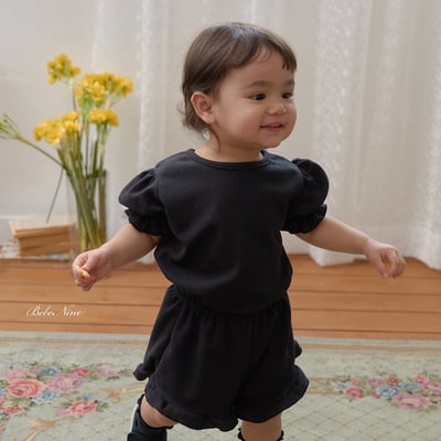 bebe nine09  (65cm-115cm)  3色荷葉邊公主袖套裝14