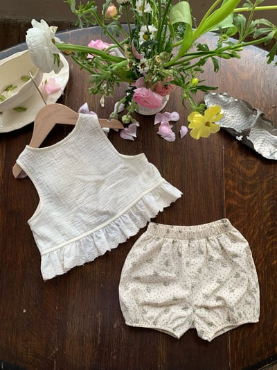 JE39｜(73-100cm) 花邊背心碎花短褲套裝19