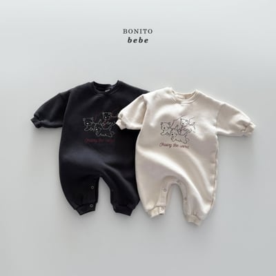 Bonito70｜(3m-18cm) 小狗印花連身衣1