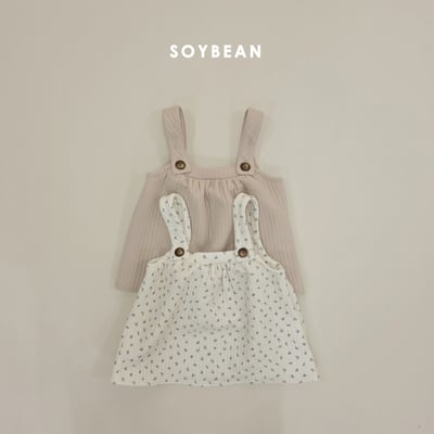 Soybean46｜(75cm-118cm) 絎縫吊帶洋裝3