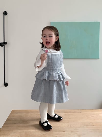 JE637｜(73cm-110cm) 麻花和葉背心洋裝/喇叭袖上衣20