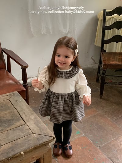 JE583｜(66-90cm) 格紋蝴蝶結綁帶包屁衣13