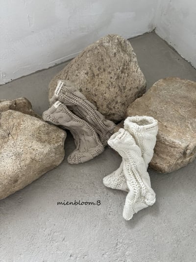 Bloom.b32｜(0m-24m) 麻花針織腳套1