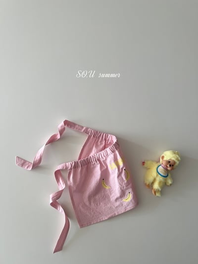 SO.U06｜(6m-4y) 印花粉紅圍裙5