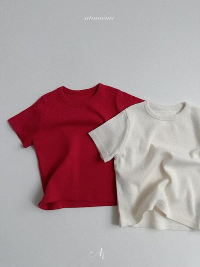 Atomeme24｜(70-110) 蕾絲小標短袖上衣16