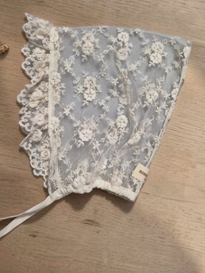 Bebe holic62｜(Free) 蕾絲花邊綁帶帽9