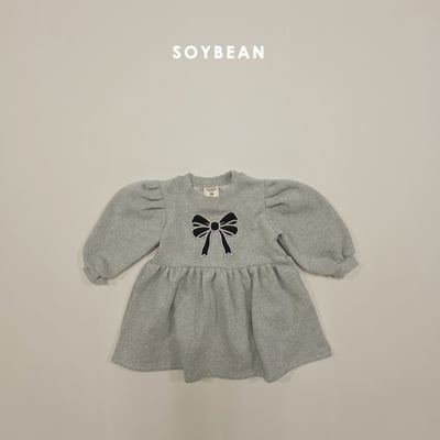 Soybean26｜(75cm-118cm) 蝴蝶緞帶印花公主袖洋裝9