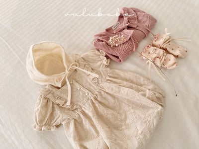 Valubebe83｜(65-80) 蕾絲刺繡綁帶帽13