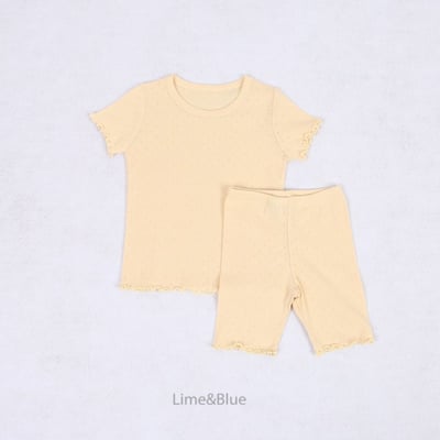 LIME&BLUE09｜(80-118cm)  木耳邊素色居家服11