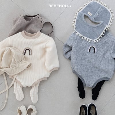 Bebe holic45｜(3m-18m) 彩虹微起毛包屁衣7