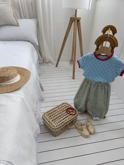 LePetitmot25｜(80-125cm) 圓點撞色上衣6