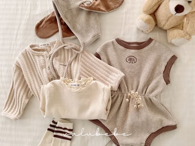 Valubebe44｜(65-90) 針織麻花開襟外套7