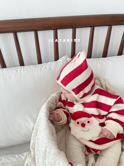 JEAYA05｜(3m-12m) 2色聖誕系列包屁衣含帽子10