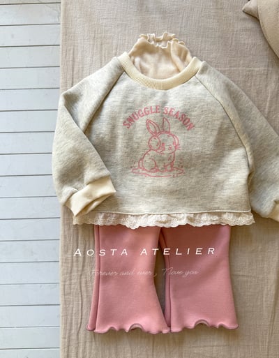 AOSTA59｜(6m-5y) 雪兔蕾絲上衣11