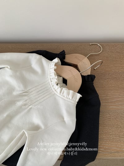 JE 397｜(73-110cm)  打條木耳領上衣1