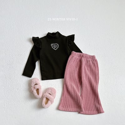 vivid22｜(78cm-125cm) 針織羅紋喇叭褲6