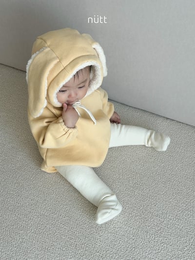 Nutt09｜(3m-16m) 小兔刷毛連身包屁衣10